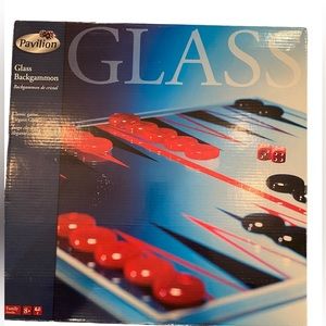 New With Box Pavilion Glass Backgammon Classic Game